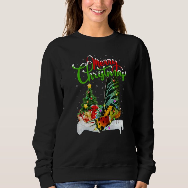 Moth  Xmas Decorations Santa Moth Christmas Sweatshirt (Front)