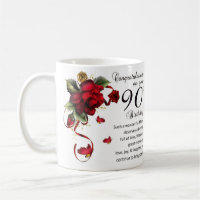 Mother 90th Birthday, Gift Mug 90th Birthday