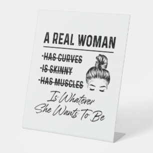 Mother A Real Woman Birthday Pedestal Sign