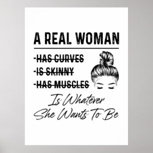 Mother A Real Woman Birthday Poster