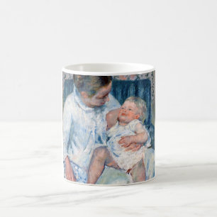 Mother About to Wash Her Sleepy Child, Cassatt Coffee Mug