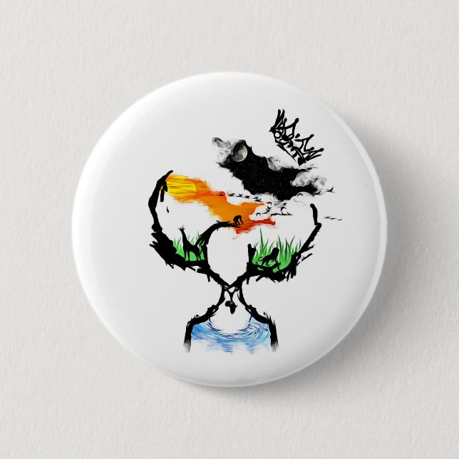 Mother Africa 6 Cm Round Badge (Front)