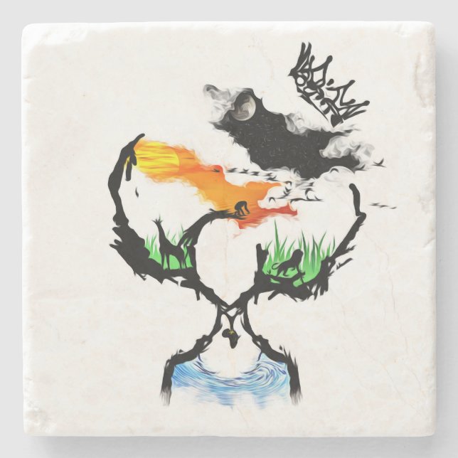 Mother Africa Stone Coaster (Front)