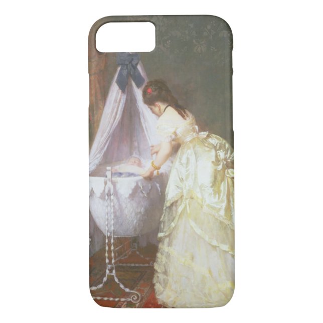 Mother and Baby, 1869 (oil on panel) Case-Mate iPhone Case (Back)