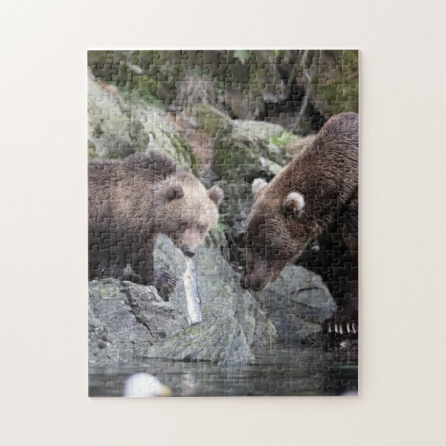 Mother and Baby Animal Bear Photography Animal Jigsaw Puzzle (Vertical)
