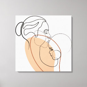 Mother and baby canvas hospital wall art