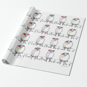 Mother and Baby Christmas Sheep Wrapping Paper