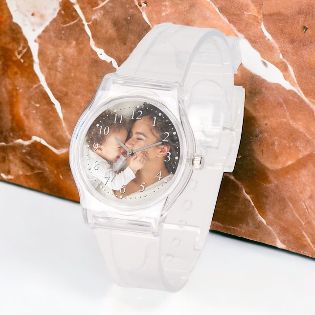 Mother and Baby Custom Photo Mother's Day Watch (Personalize this custom watch with your photo!)