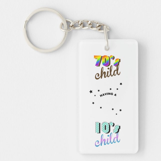 Mother and Baby Decades 1970s / 2010s Key Ring (Front)