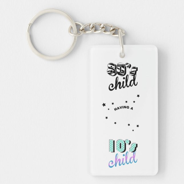 Mother and Baby Decades 1980s / 2010s Key Ring (Front)