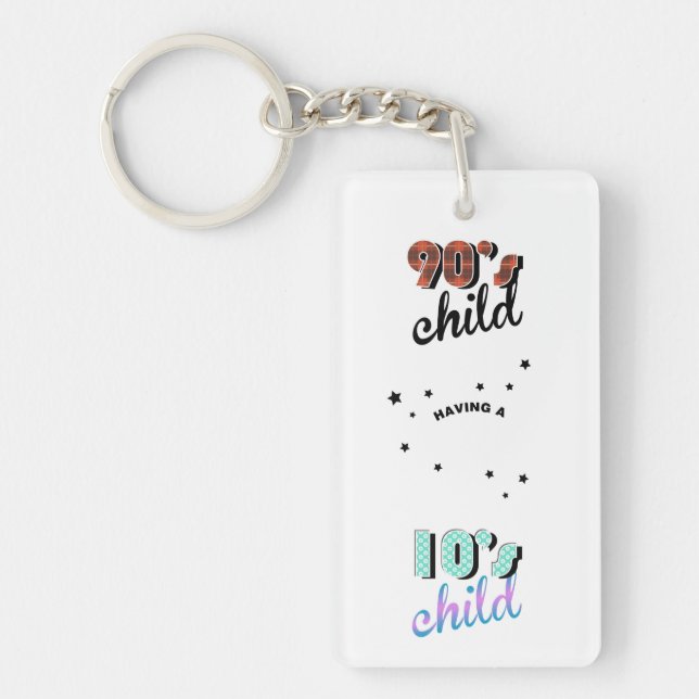 Mother and Baby Decades 1990s / 2010s Key Ring (Front)