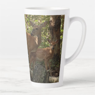 Mother and Baby Deer at Shenandoah National Park Latte Mug