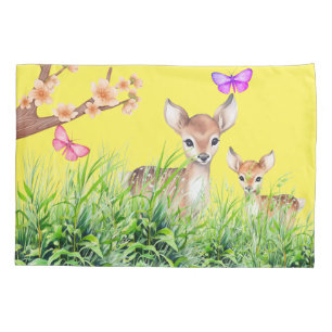 Mother and Baby Deer Pillowcase
