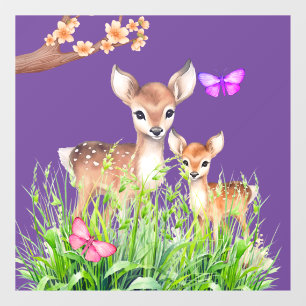 Mother and Baby Deer Window Cling