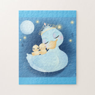 Mother And Baby Duck Jigsaw Puzzle