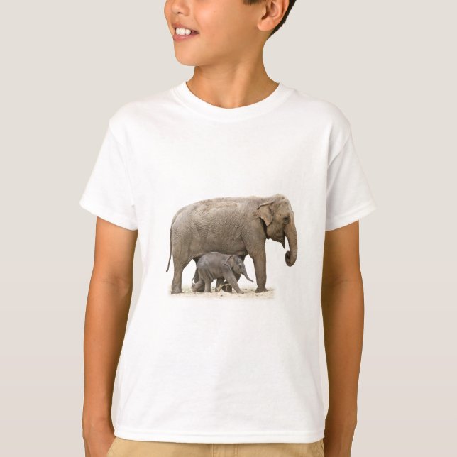 Mother and Baby Elephant T-Shirt (Front)