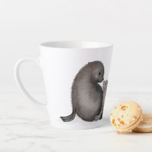 Mother and baby fur seal 'Best mum ever' latte mug