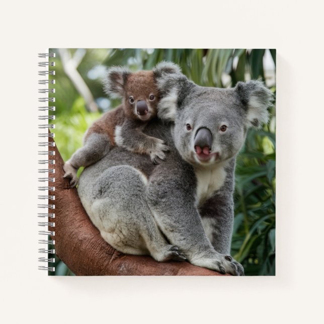 Mother and Baby Koala Bear Notebook (Front)