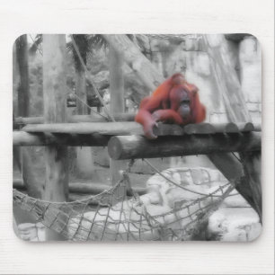 Mother and Baby Orangutan Mouse Mat