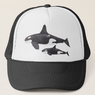 Mother and Baby Orca Trucker Hat
