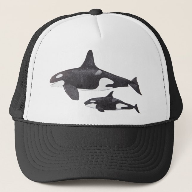 Mother and Baby Orca Trucker Hat (Front)