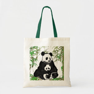 Mother and Baby Panda/Mamá y Bebé Panda Tote Bag
