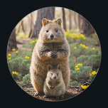 Mother And Baby Quokka, Fridge Magnet<br><div class="desc">Pictured is a mother Quokka with her baby</div>