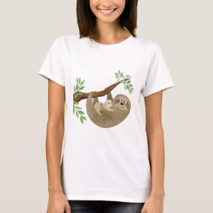 Mother and Baby Sloth for First Mother's Day T-Shirt