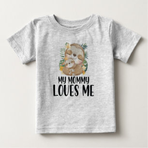 Mother and Baby Sloths My Mummy Loves Me Tropical T-Shirt