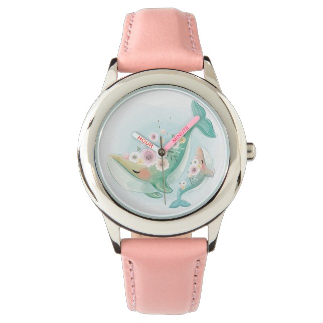 Mother And Baby Whale Dancing Watch (Front)