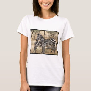 Mother and Baby Zebra Ladies Fitted T-Shirt