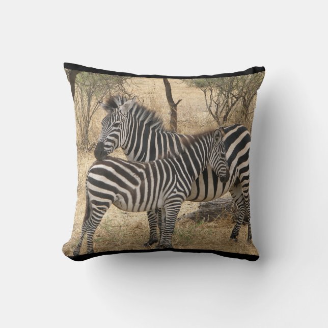 Mother and Baby Zebra Pillow (Front)