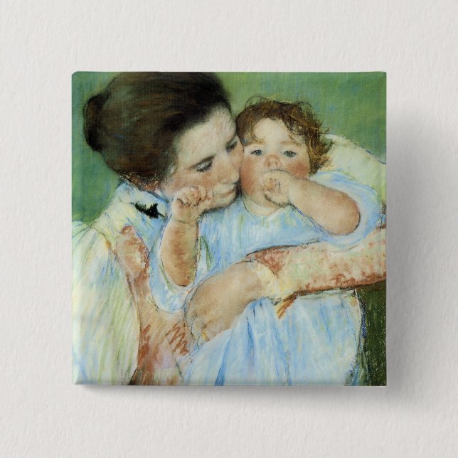 Mother and Child 15 Cm Square Badge (Front)