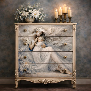 Mother and Child Angelic Decoupage Tissue Paper
