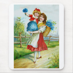 Mother and child art mouse mat