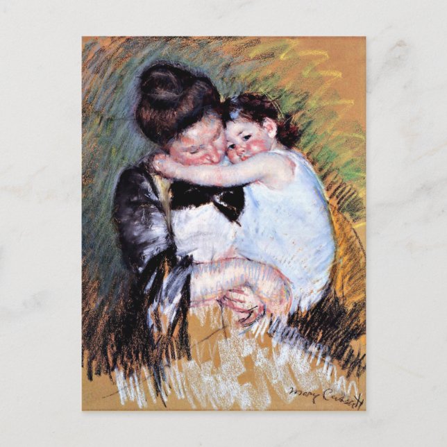 Mother and Child  - Artwork by Mary Cassatt, 1900 Postcard (Front)