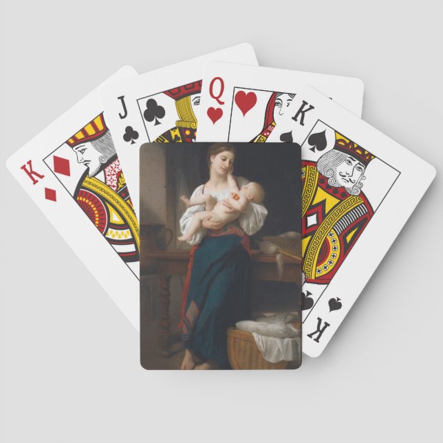 Mother and Child (by Bouguereau) Playing Cards (Back)