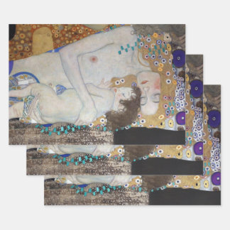 Mother and Child by Gustav Klimt Wrapping Paper Sheet