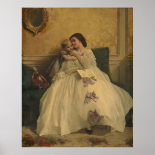 Mother and Child by Gustave Leonard de Jonghe Poster