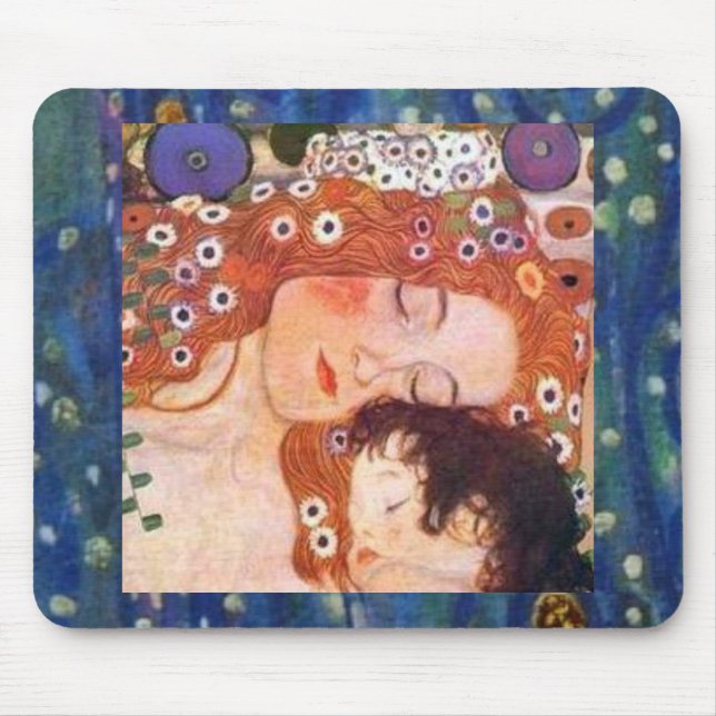 Mother and Child by Klimt Mouse Mat (Front)