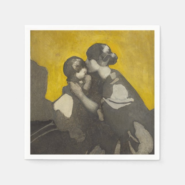 Mother and Child (by Norah Neilson Grey) Napkin (Front)