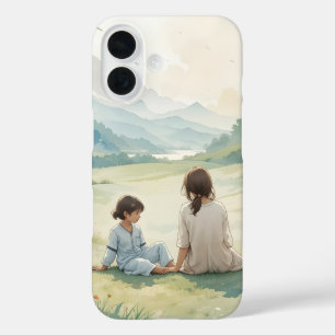 Mother and Child by the River iPhone / iPad case