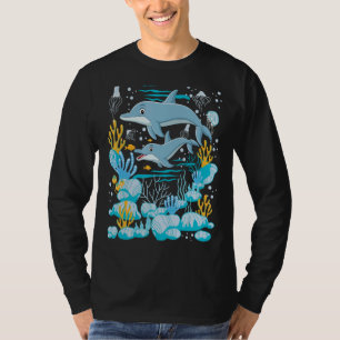 Mother And Child Dolphin  Zookeeper Zoology Wildli T-Shirt