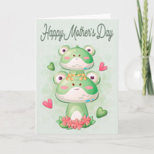 Mother and Child Frogs for Mother’s Day Card