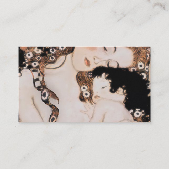 Mother and Child Gustav Klimt Business Card (Front)