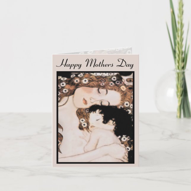 Mother and Child Gustav Klimt Card (Front)