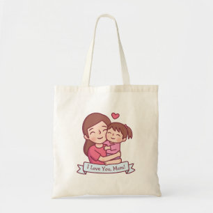 Mother And Child, I Love You Mum, Mothers Day Tote Bag