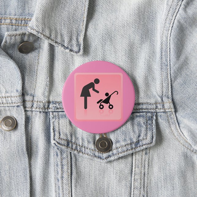 Mother And Child Icon 7.5 Cm Round Badge (Creator Uploaded)