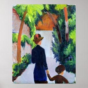 Mother and Child in the Park, 1914 Poster