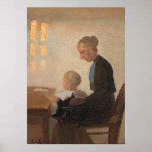 Mother and Child Interior Ancher Poster